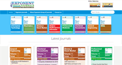 Desktop Screenshot of exponentjournals.com